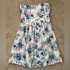 Abercrombie Size Large Strapless Floral Sundress | Early 2010s Y2K Cottagecore
